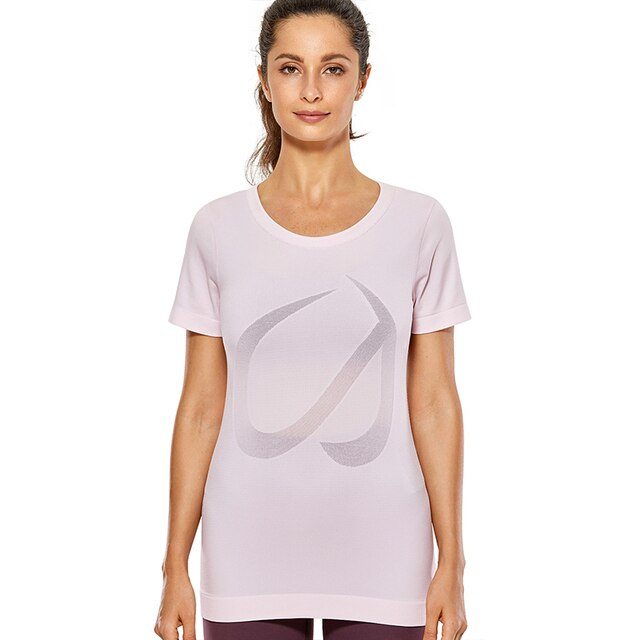 Women's Seamless Active Tops Short Sleeve Workout Running Sports Leisure T-Shirt